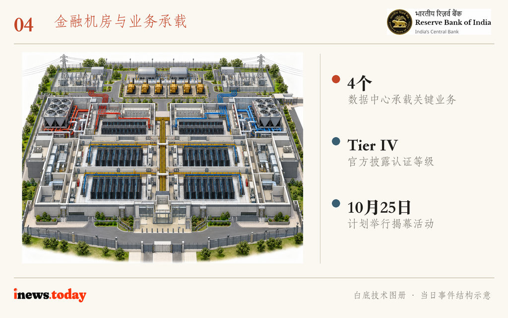图4｜金融基础设施的计算机房与冗余供电、冷却系统示意，并非园区实景。