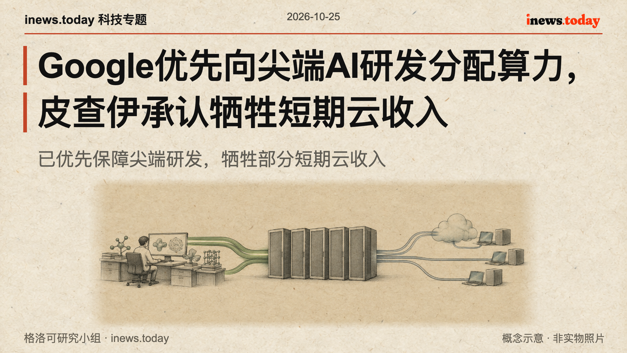研发优先获得有限算力、云业务短期销售受限的概念示意