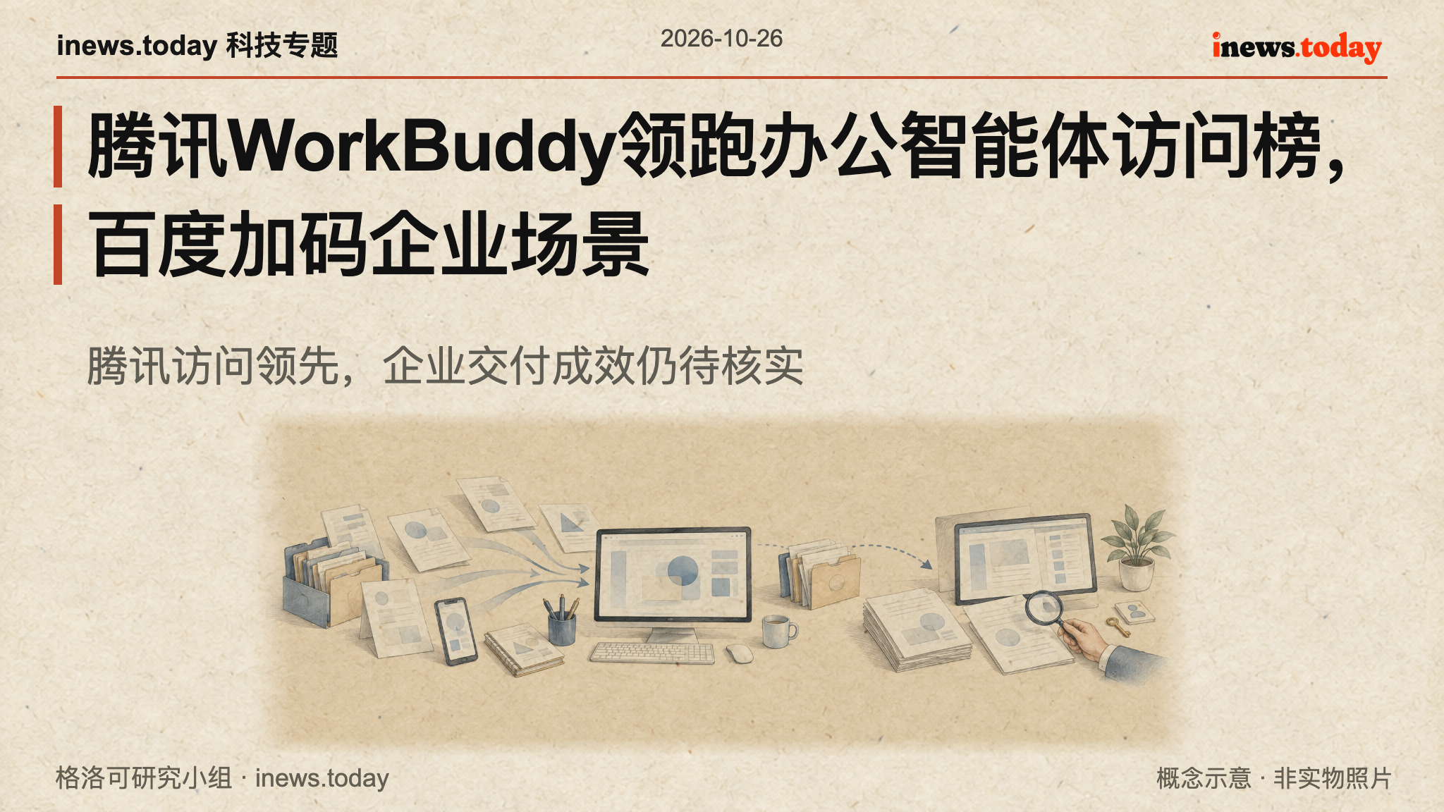 办公入口整合、用户迁移与企业任务执行的概念示意