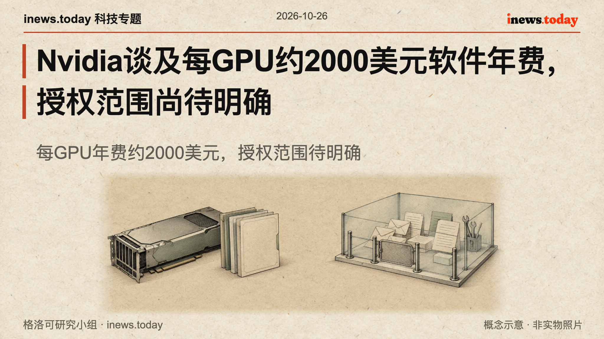 GPU软件授权与智能体沙箱并置，授权对应关系待明确的概念示意
