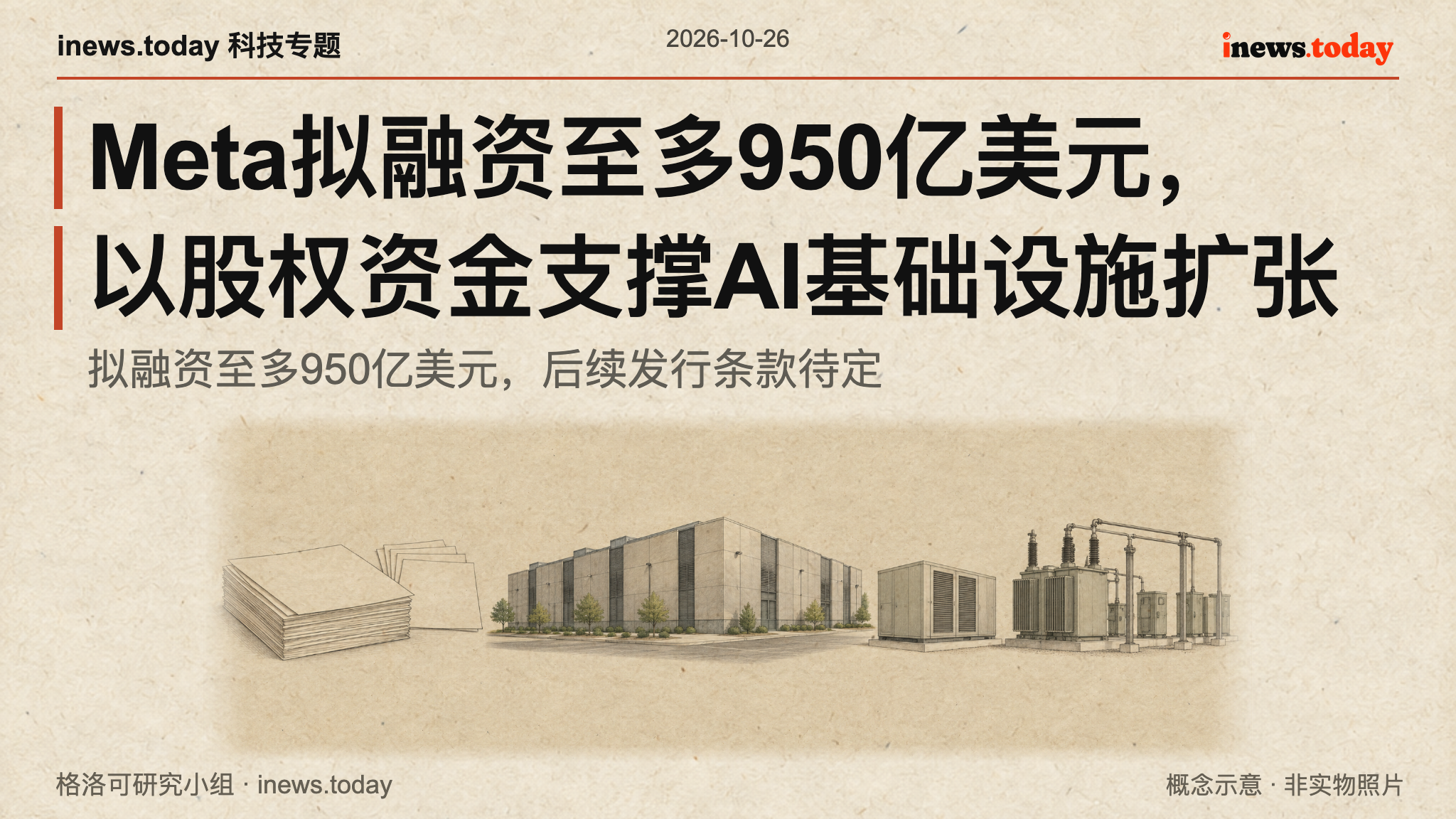 概念示意：股权融资安排与AI算力、电力设施的资金需求。