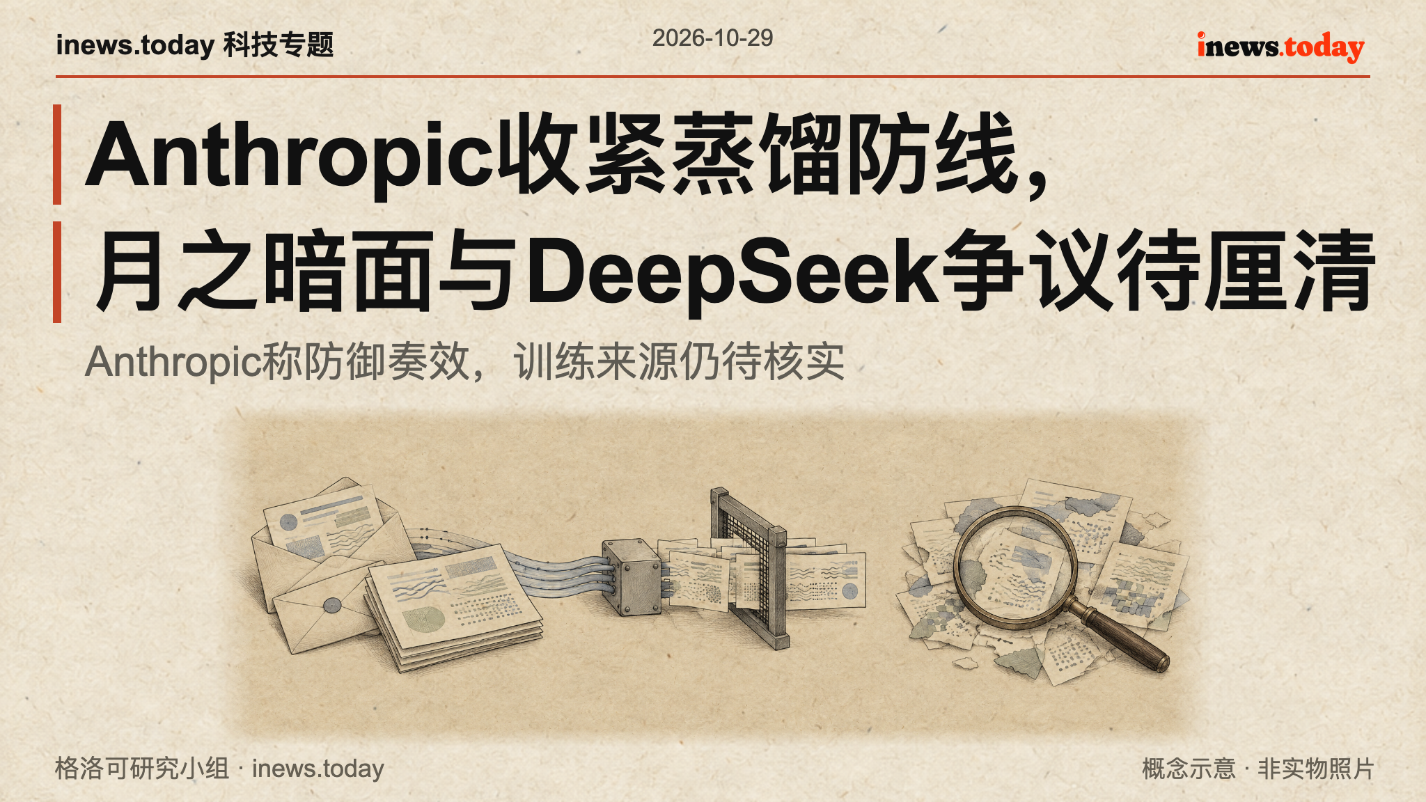 概念示意：接口筛查请求与推理记录，训练来源仍待核实。